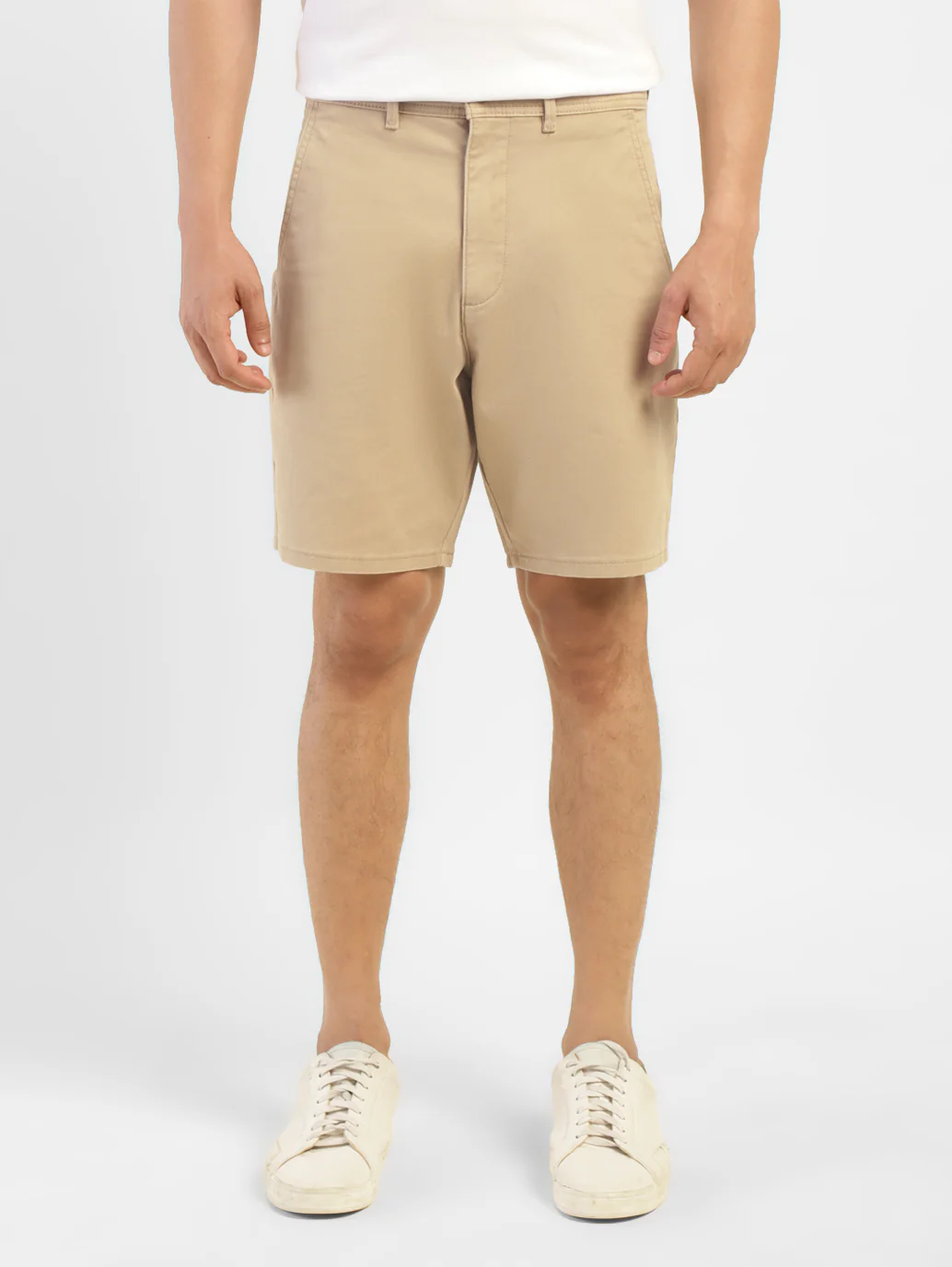 Men's Beige Slim Tapered Fit Shorts