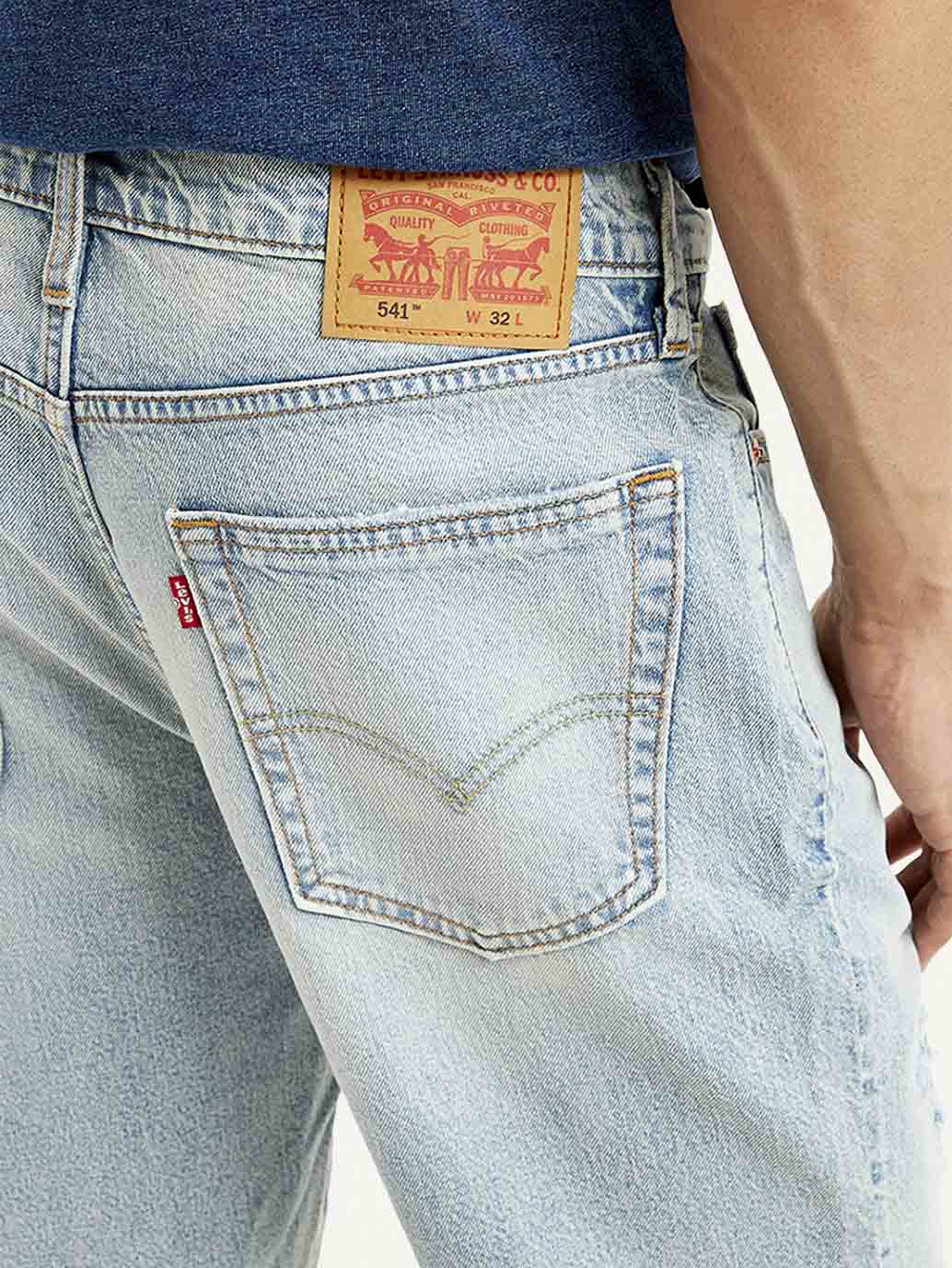 Men's Light Blue Tapered Shorts - Image 4