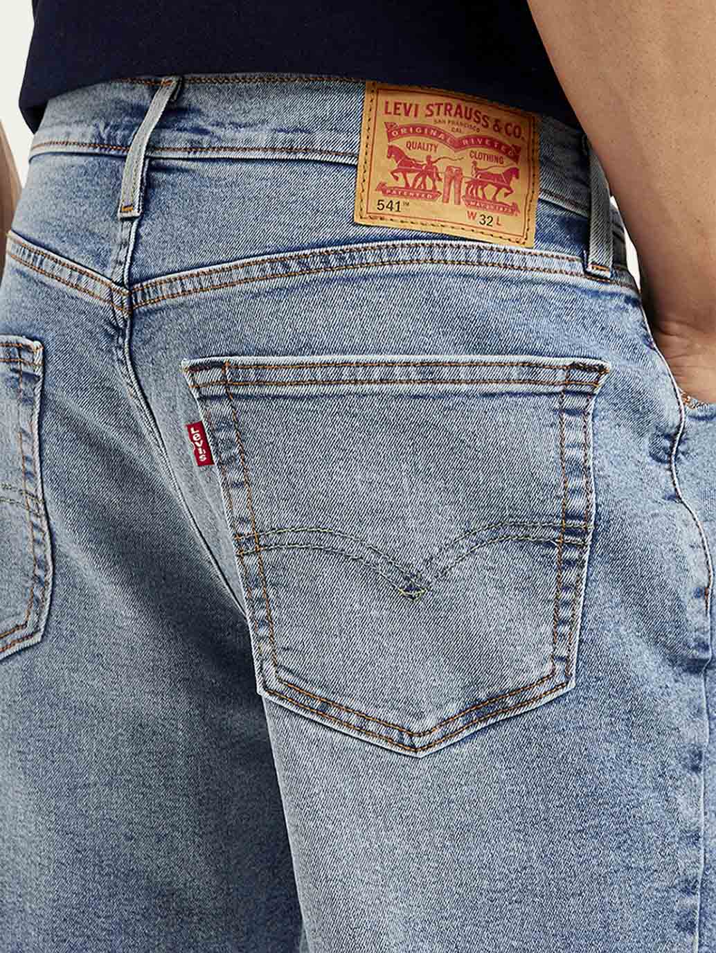 Men's Light Blue Tapered Shorts - Image 4