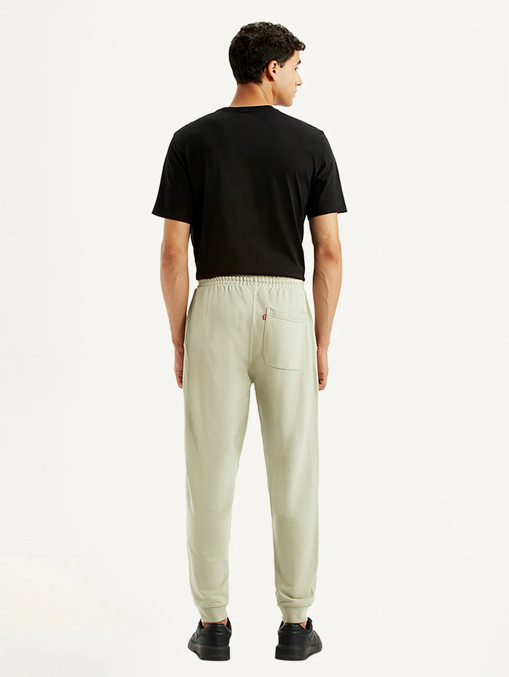 Men's Light Green Regular Fit Mid Rise Joggers - Image 4