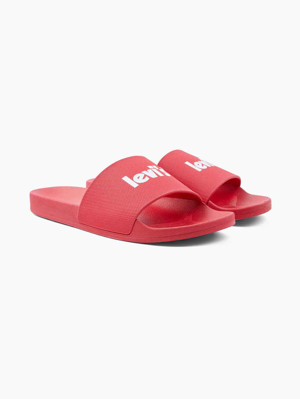 Men's Red Logo Printed Slides - Image 2