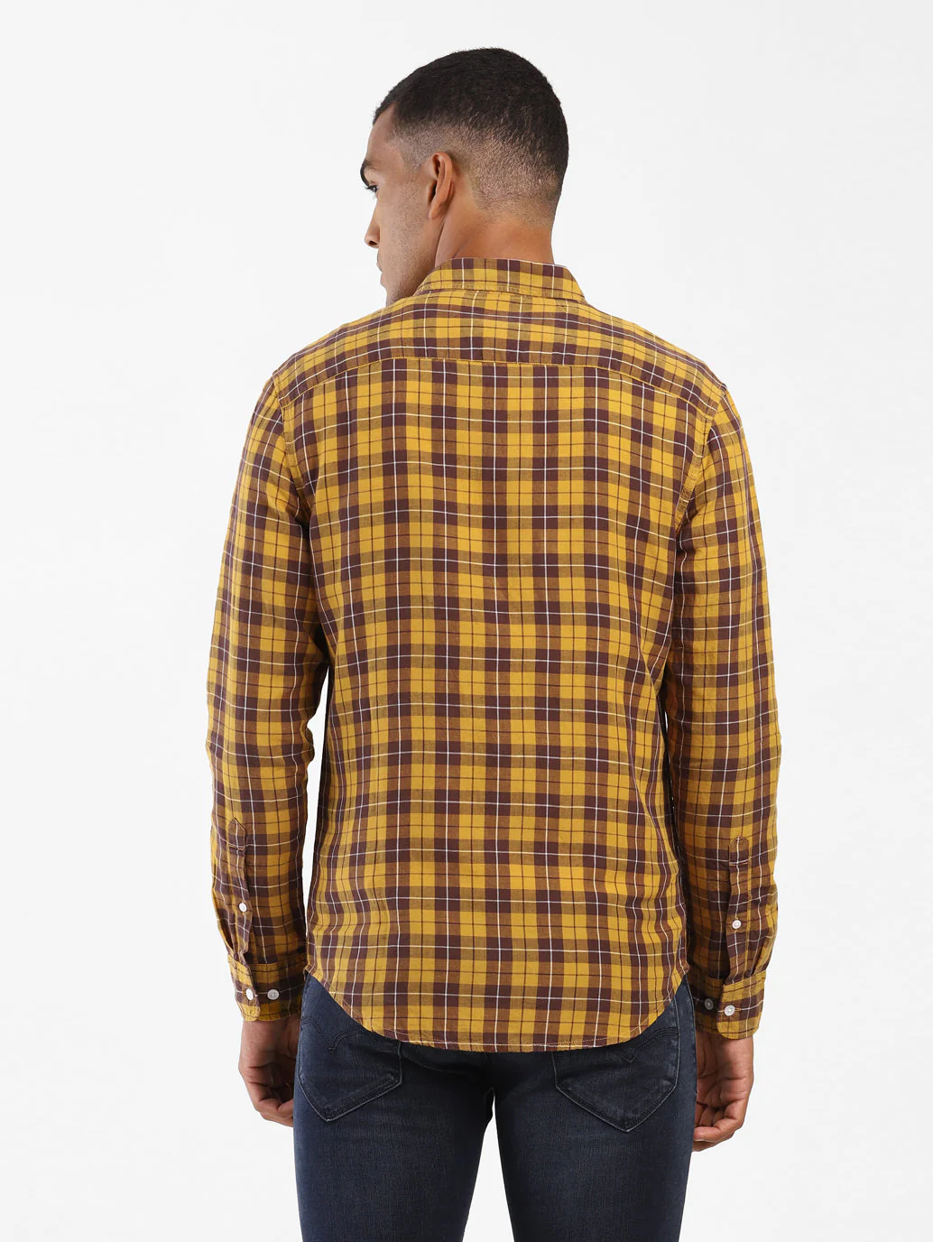 Men's Checkered Spread Collar Shirt - Image 2