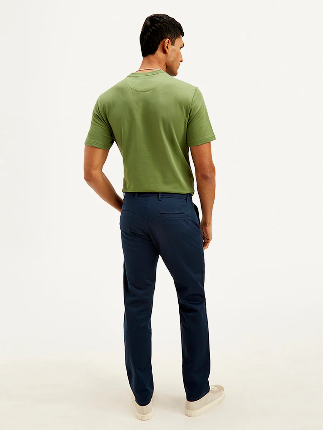 Men's Navy Authentic Straight Fit Chino Pants - Image 3
