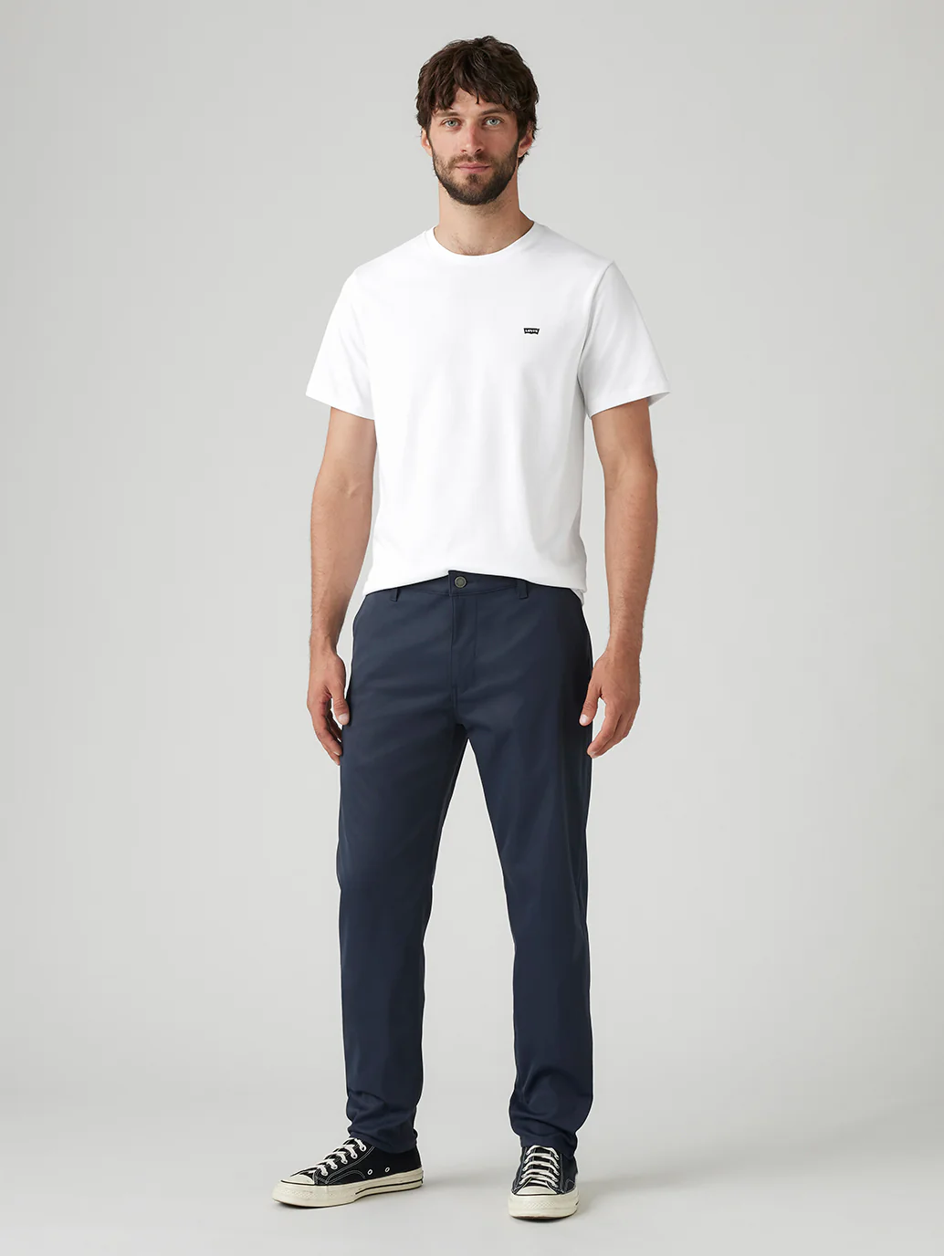 Men's Navy Regular Fit Tech Pant - Image 3