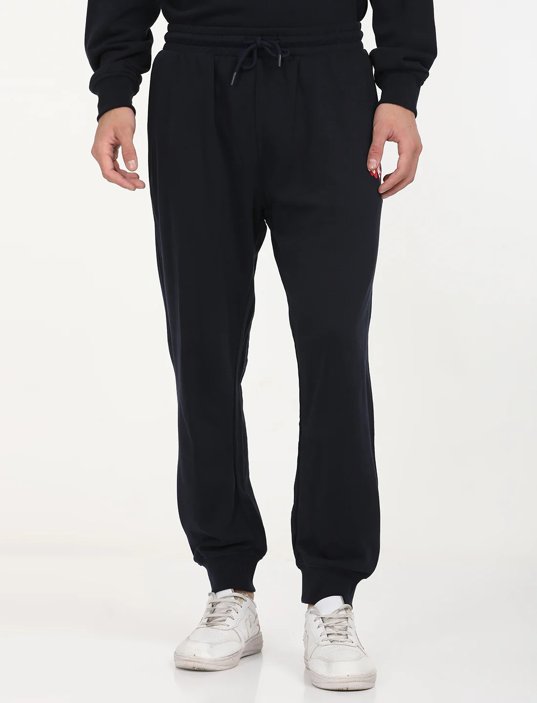 Men's Navy Regular Fit Joggers - Image 7