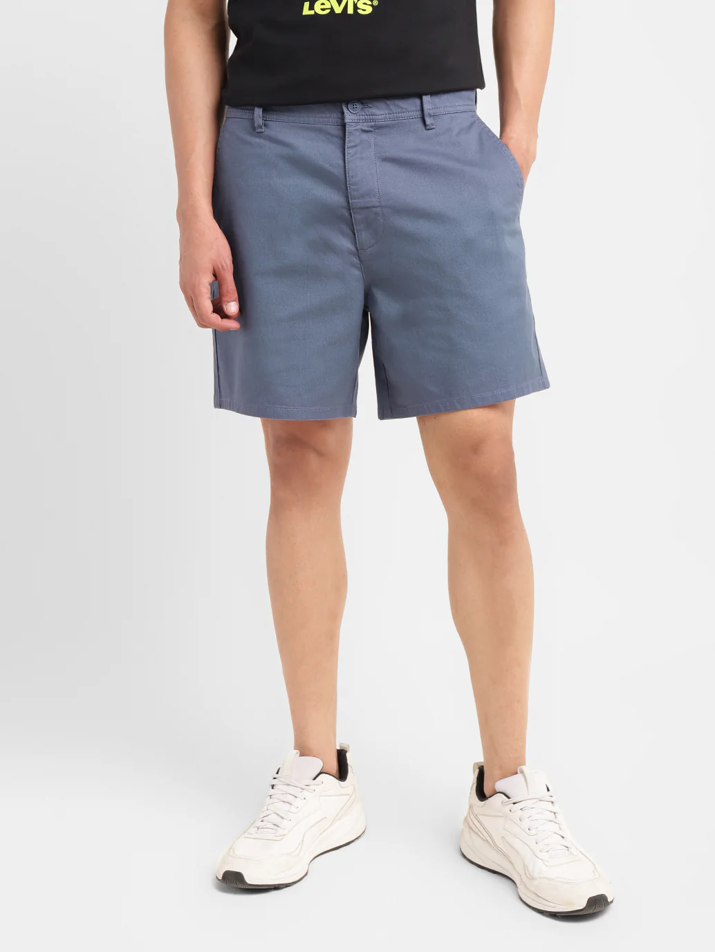 Men's Navy Regular Fit Shorts - Image 2