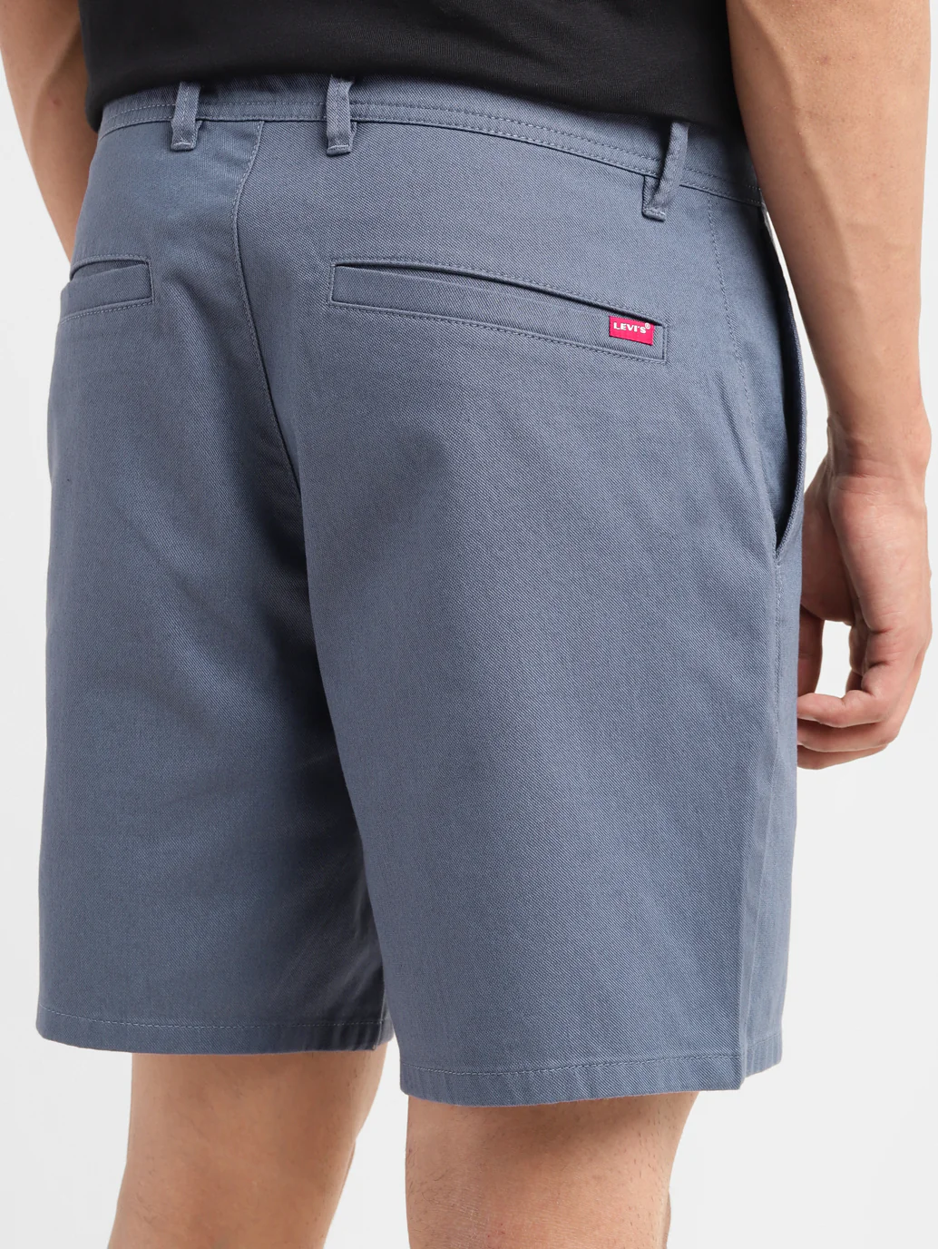 Men's Navy Regular Fit Shorts - Image 5
