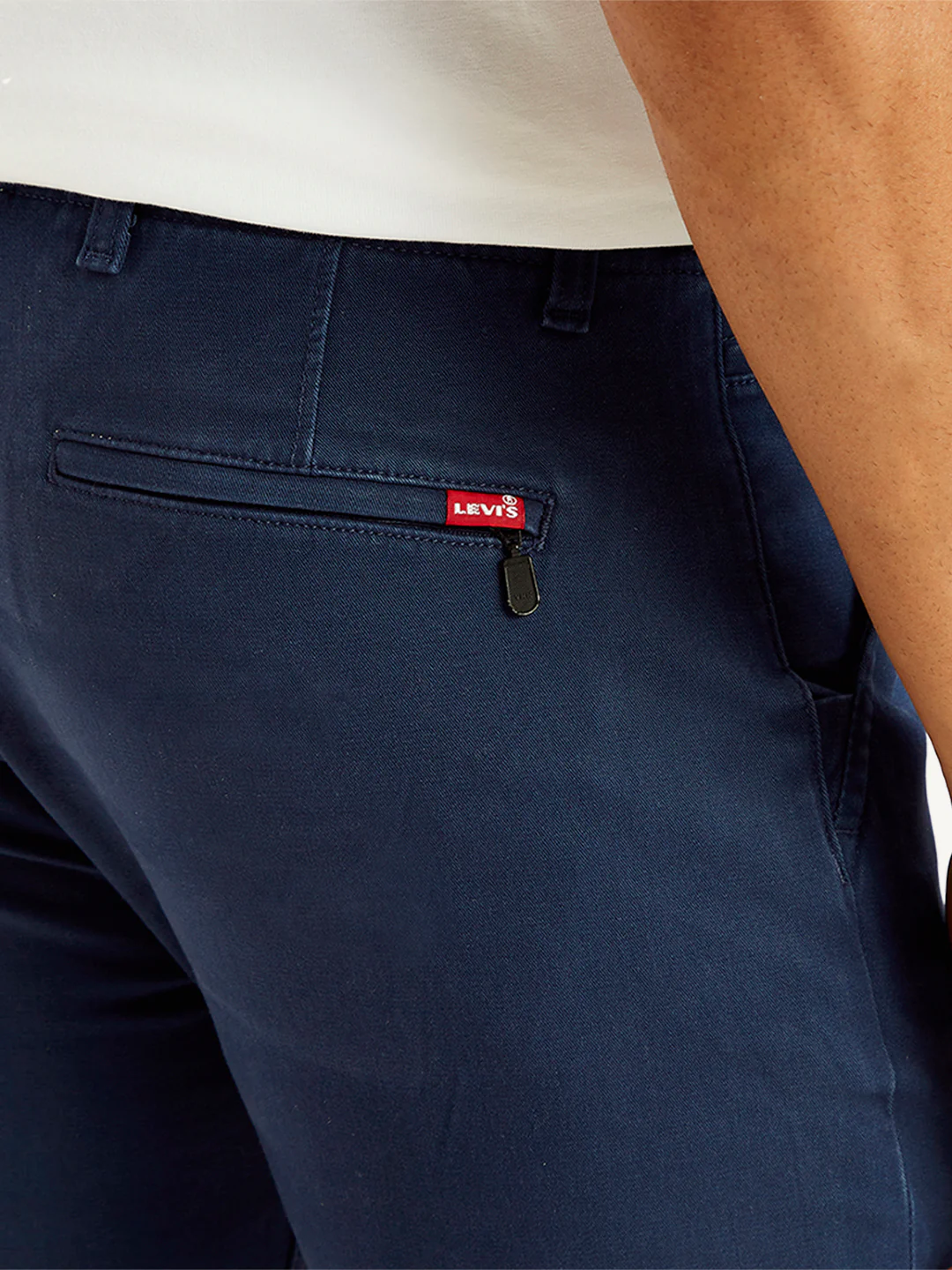 Men's Navy Slim Fit Chinos - Image 4