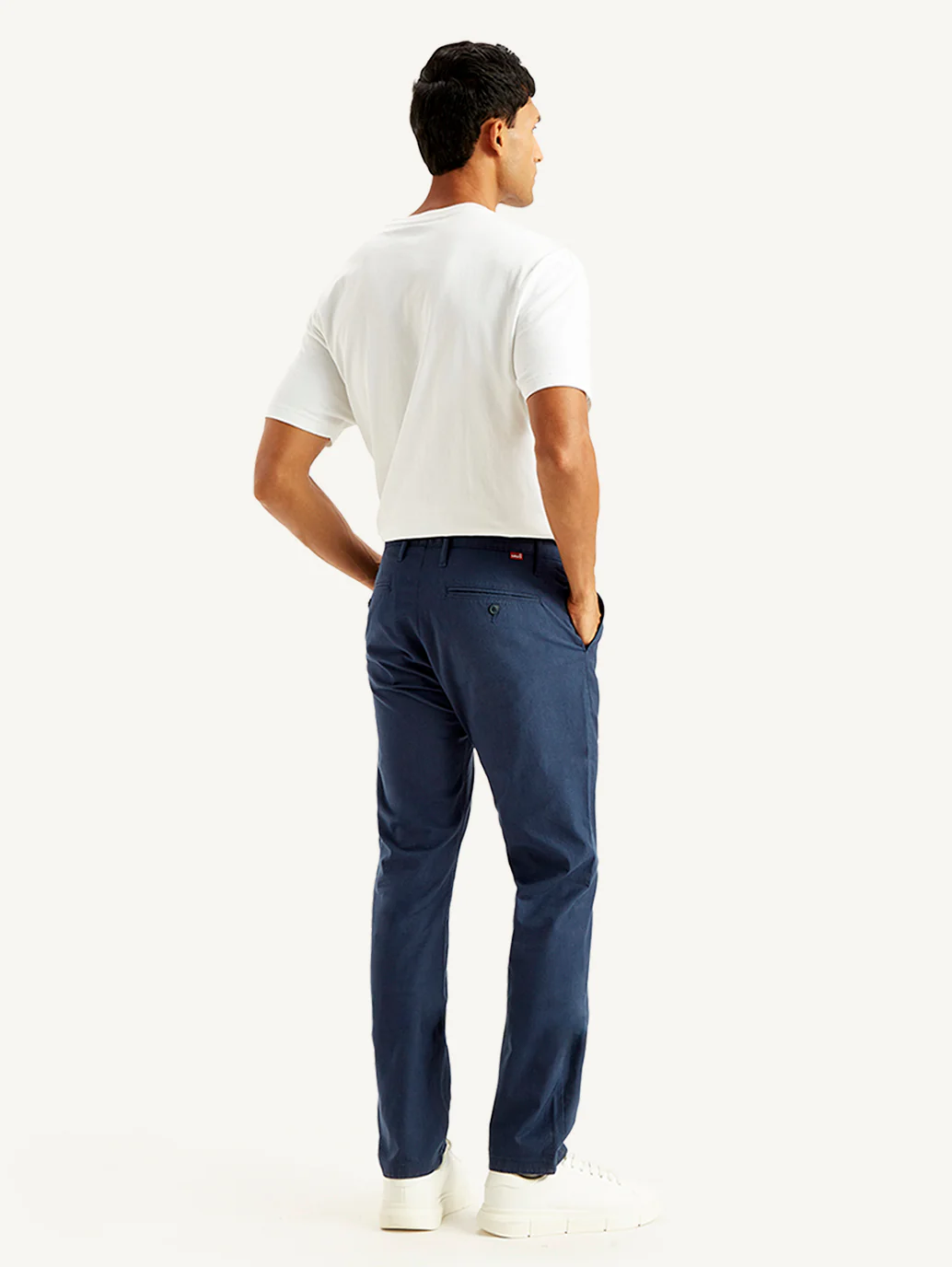 Men's Navy Slim Fit Chinos - Image 3