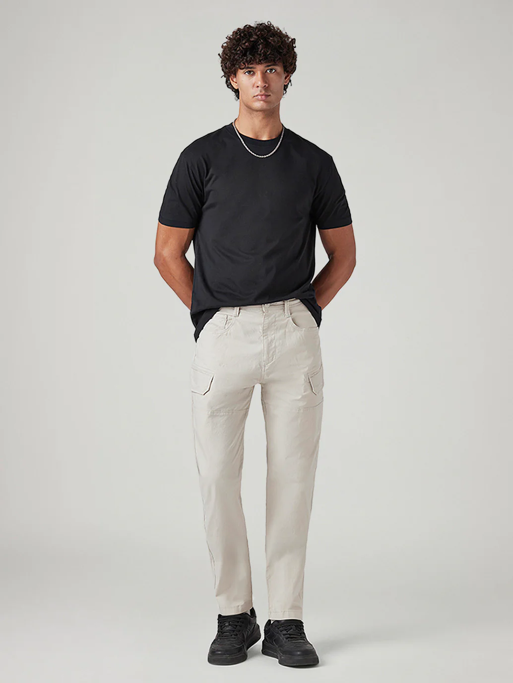 Men's Slim Fit Low Boll Zip Off Commuter Cargo Trousers