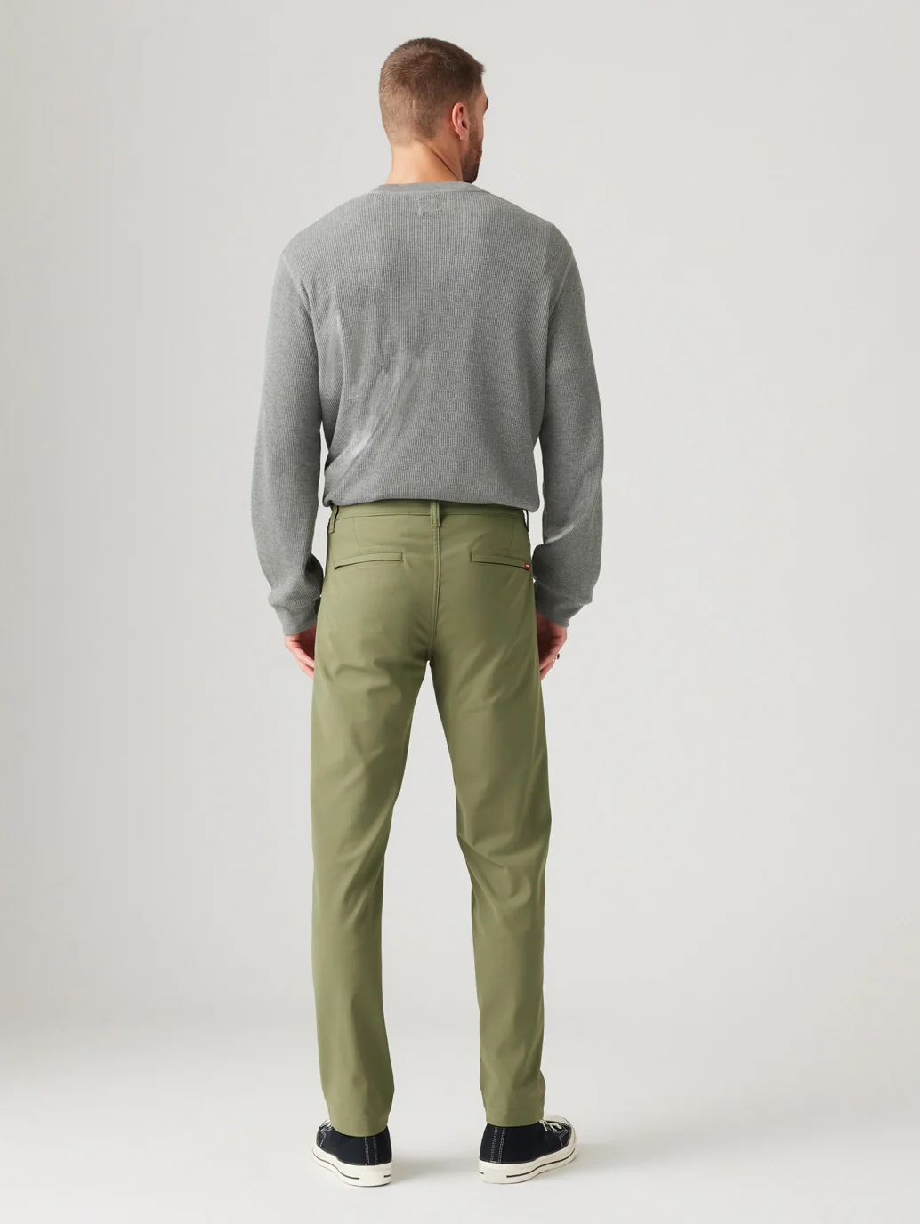 Men's Olive Regular Fit Chinos - Image 3