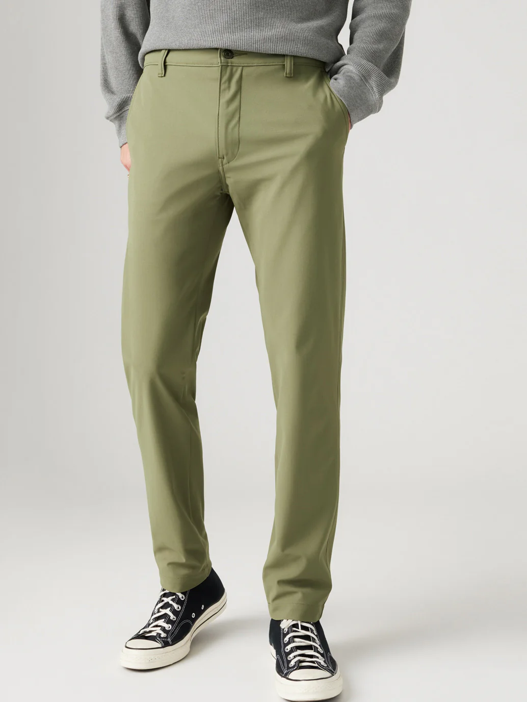 Men's Olive Regular Fit Chinos - Image 7