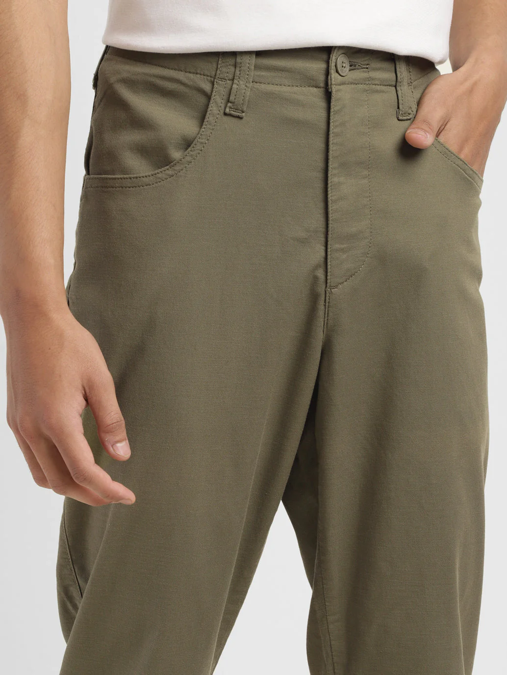Men's Olive Regular Fit Joggers - Image 6
