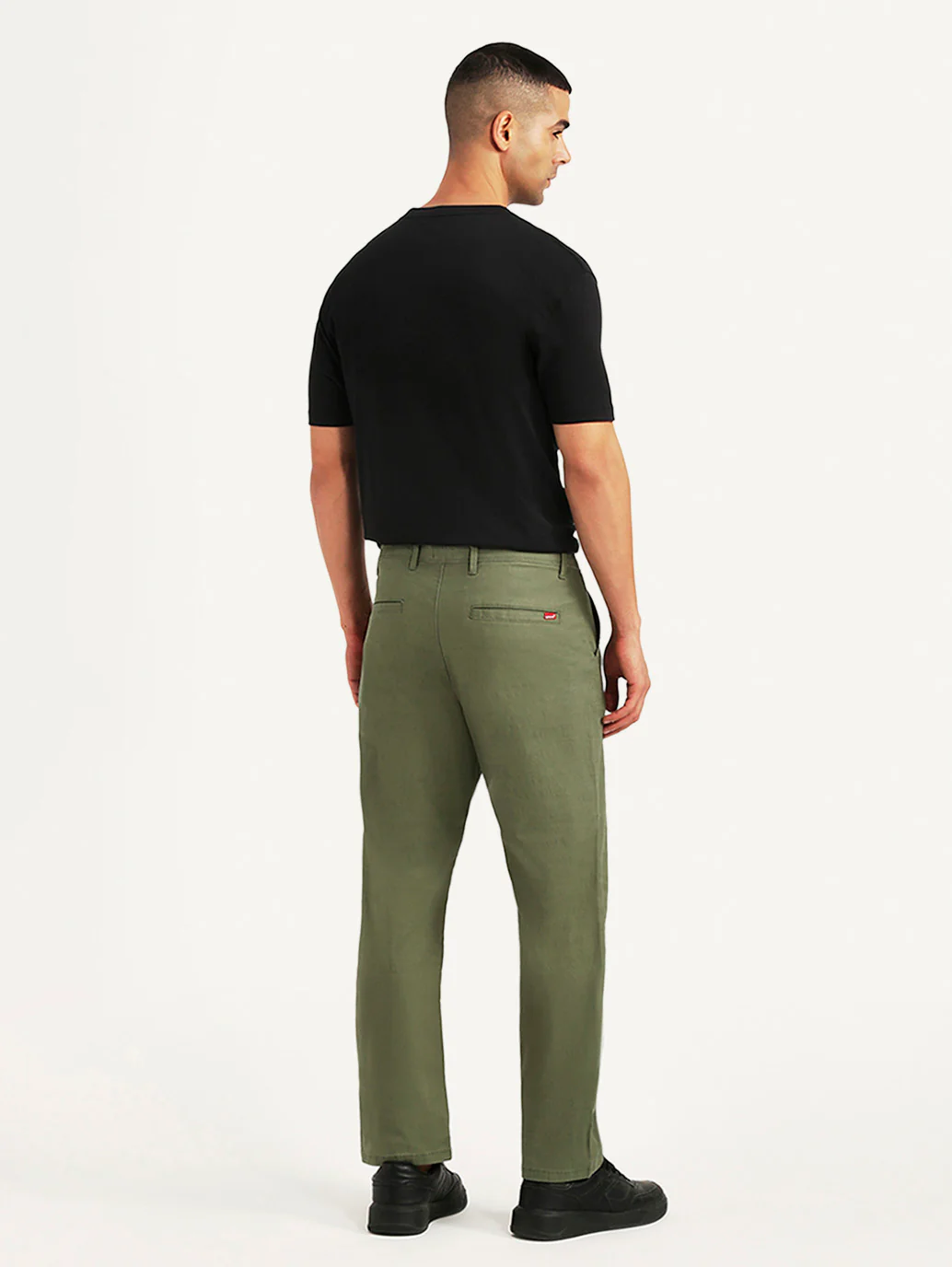 Men's Olive Authentic Relaxed Fit Chinos - Image 4