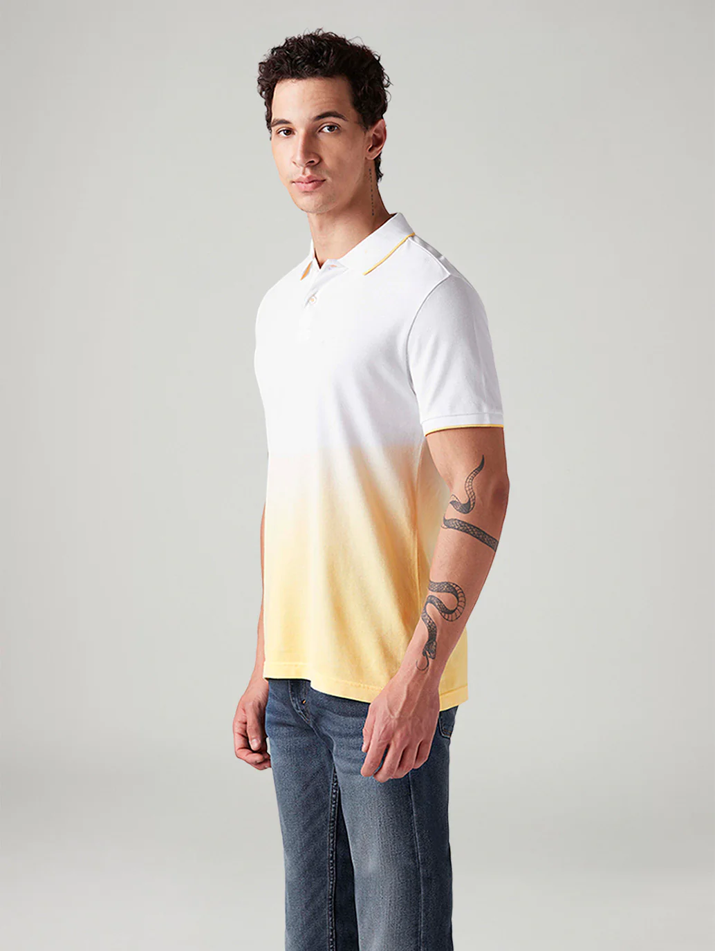 Men's Ombre Slim Fit Polo T-Shirt - Image 5