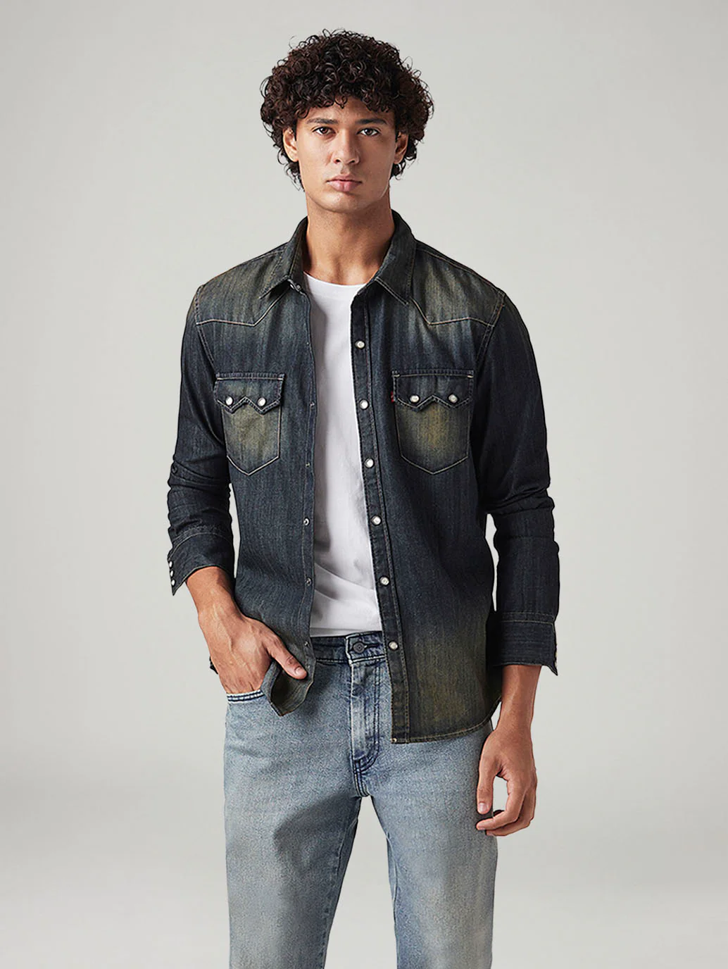 Men's Ombre Slim Fit Shirt
