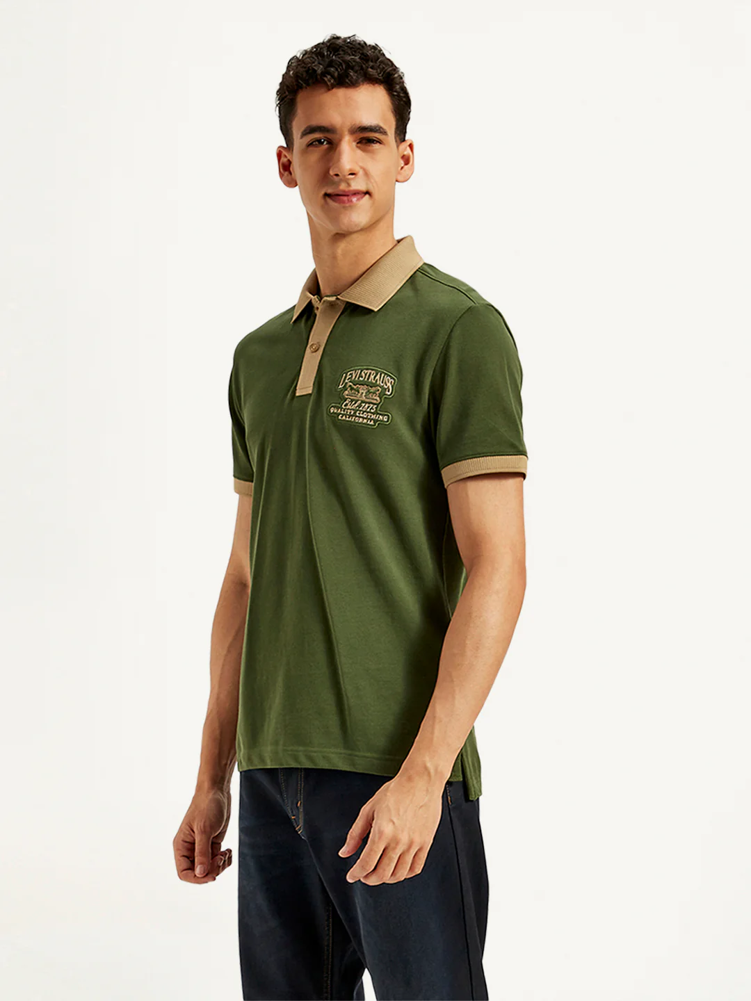 Men's Patchwork Slim Fit Polo T-Shirt - Image 4