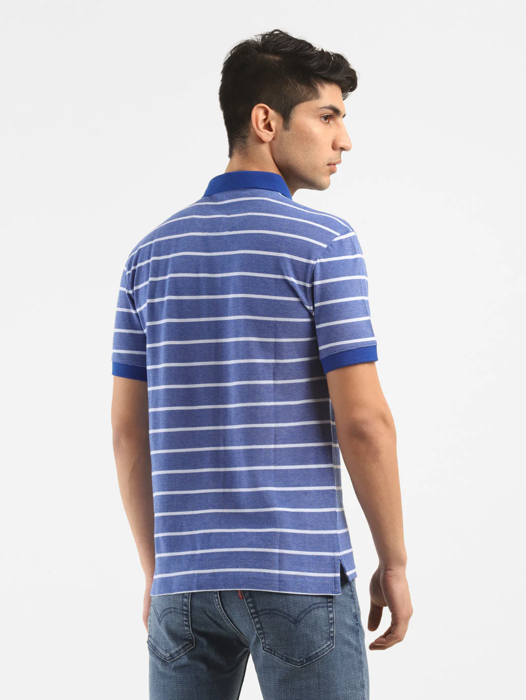 Men's Striped Polo T-shirt - Image 2