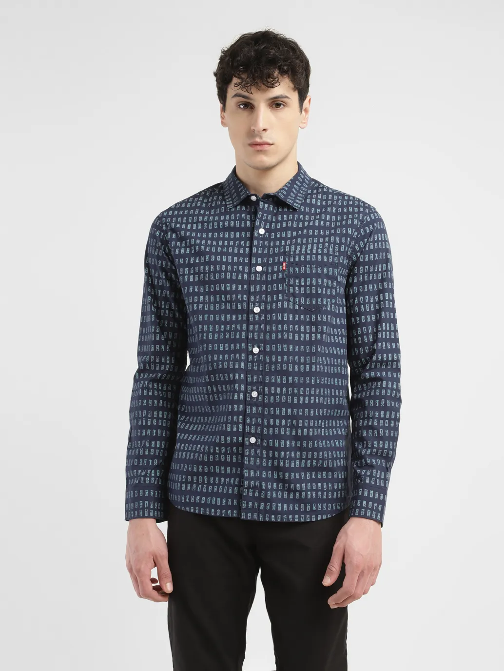 Men's Print Slim Fit Shirt - Image 2