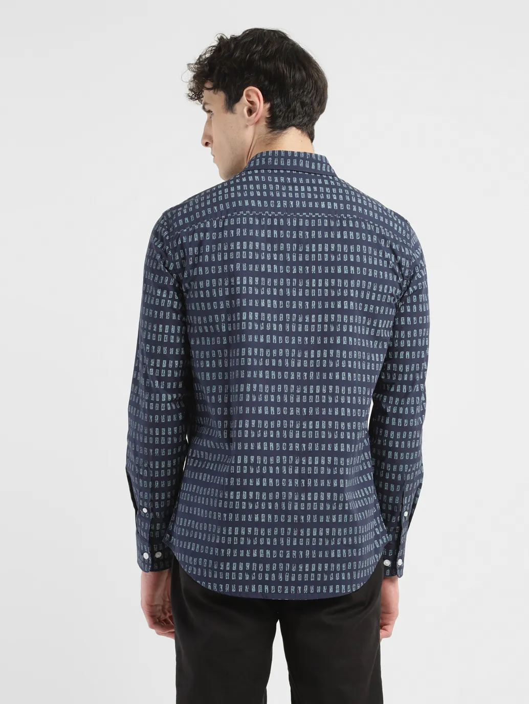 Men's Print Slim Fit Shirt - Image 3