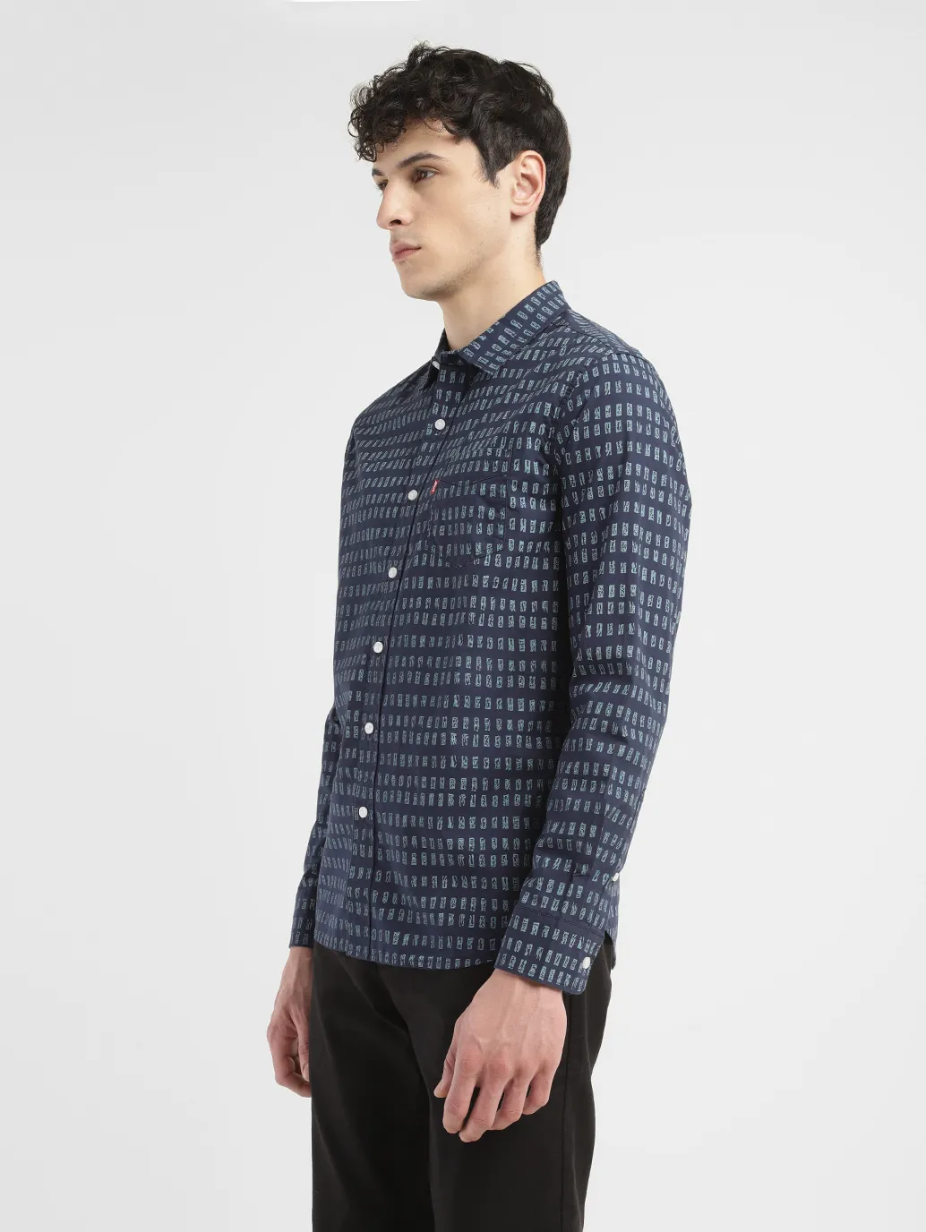 Men's Print Slim Fit Shirt - Image 4