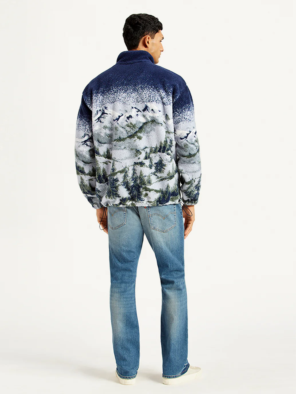 Men's Printed Grey Collar Neck Sweatshirt - Image 3