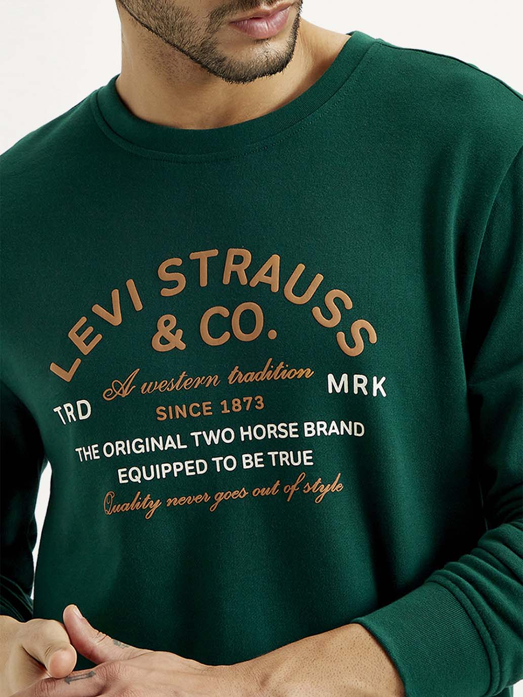 Men's Printed Round Neck Sweatshirt - Image 4
