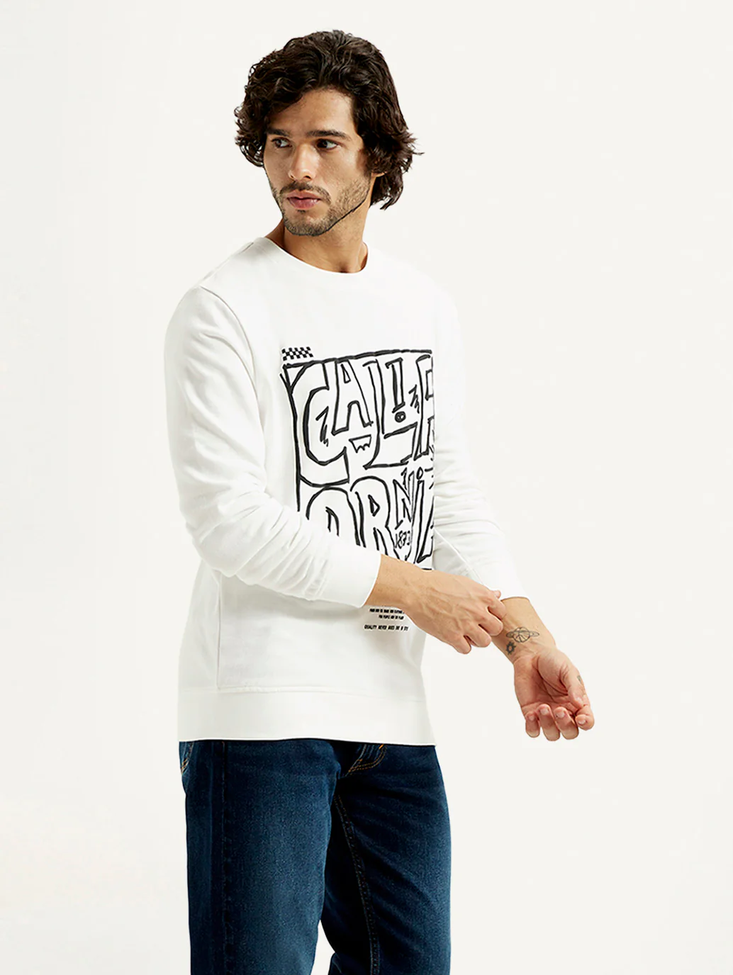 Men's Printed Round Neck Sweatshirt - Image 4