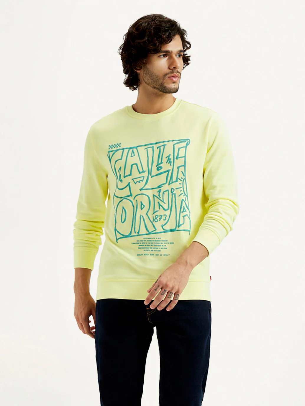 Men's Printed Round Neck Sweatshirt - Image 2