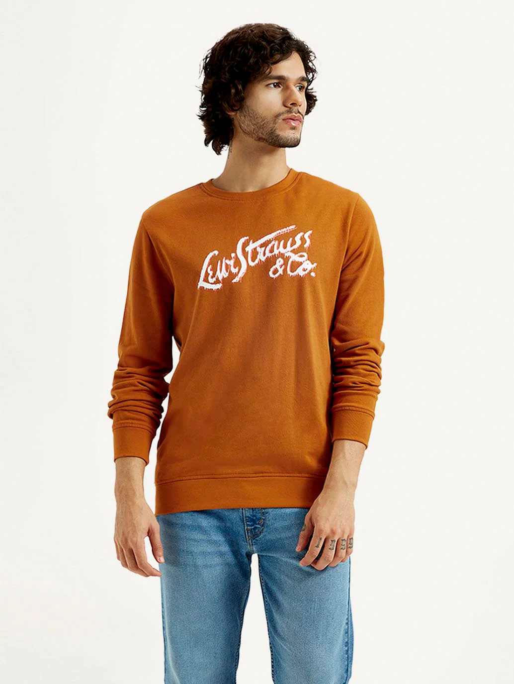 Men's Printed Round Neck Sweatshirt