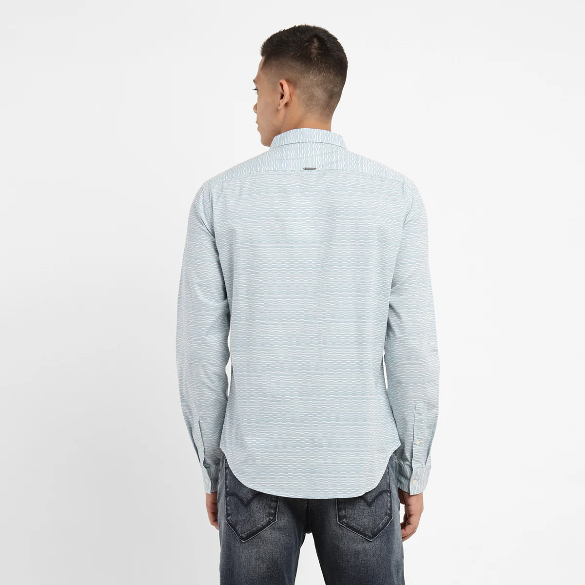 Men's Printed Spread Collar Shirt - Image 3