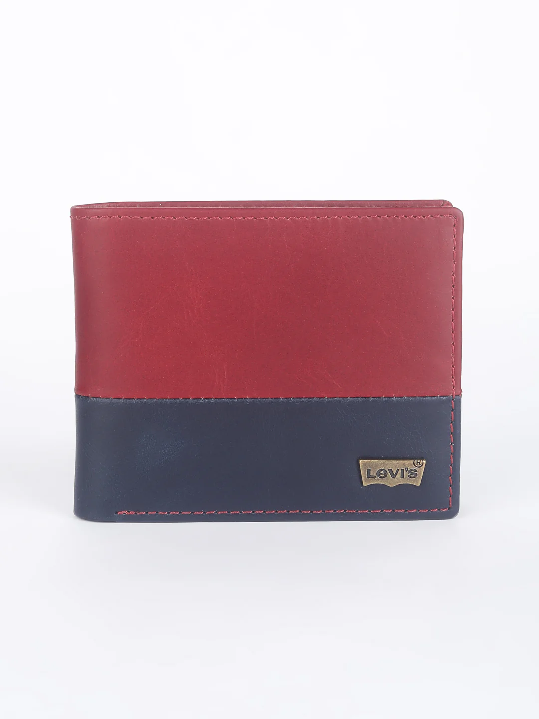 Men's Red Colorblock Bi-Fold Wallet - Image 2