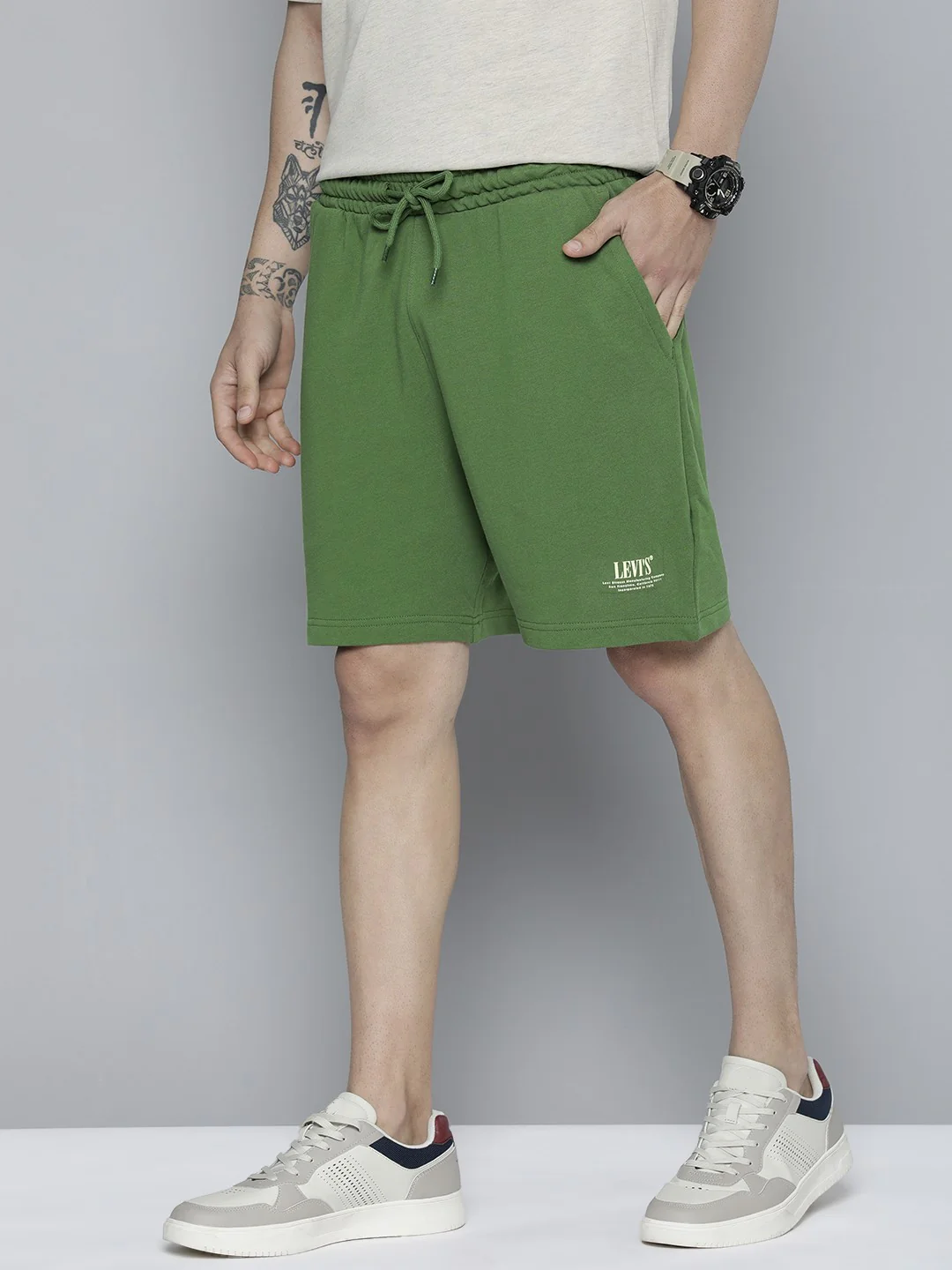 Men's Red Regular Fit Shorts - Image 3