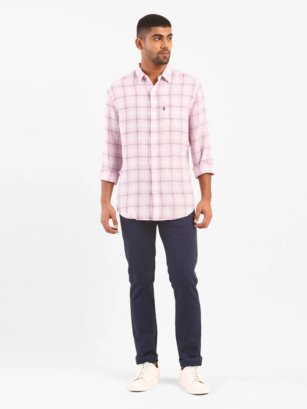 Men's Checkered Spread Collar Shirt - Image 5
