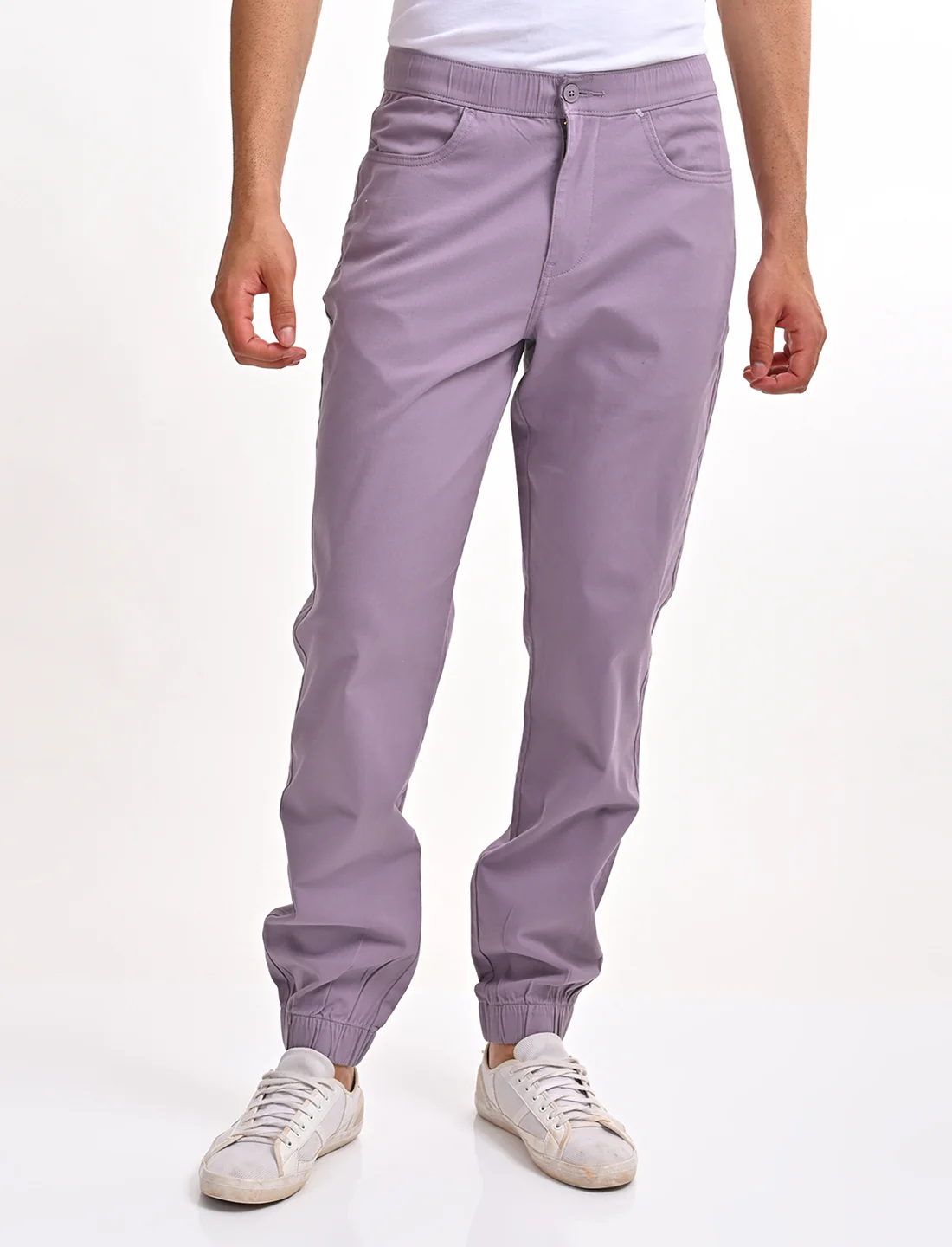 Men's Relaxed Fit Purple Jogger Cargos - Image 2