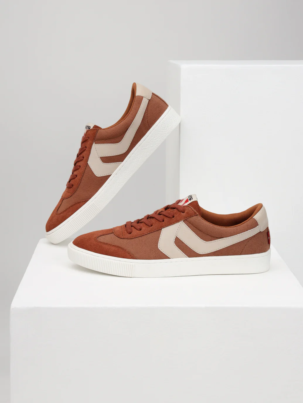 Men's Rust Colorblock Sneakers - Image 7