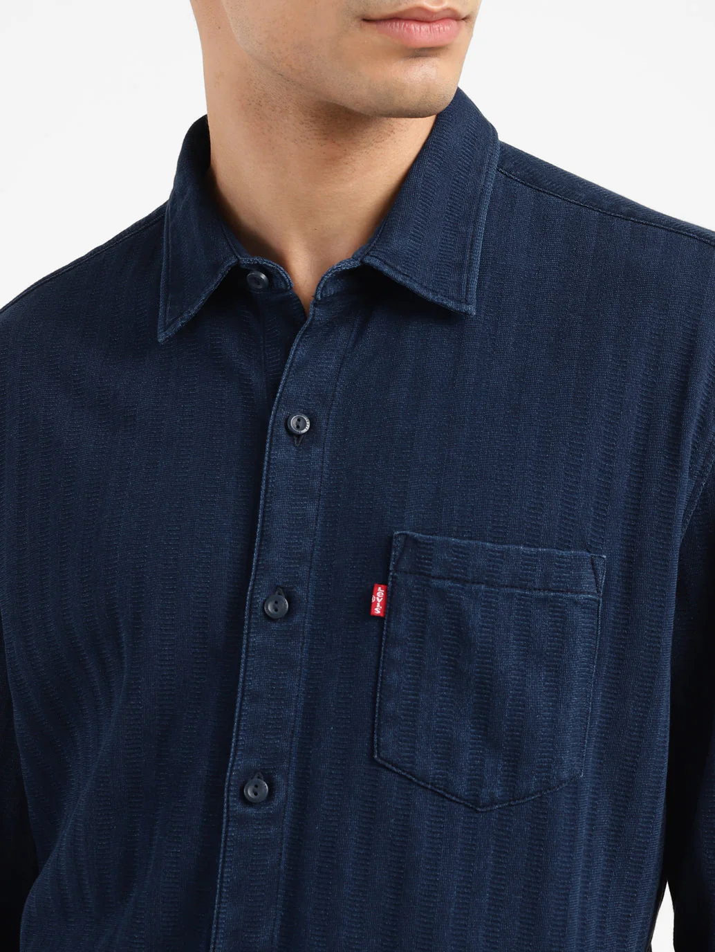 Men's Self Design Slim Fit Shirt - Image 4