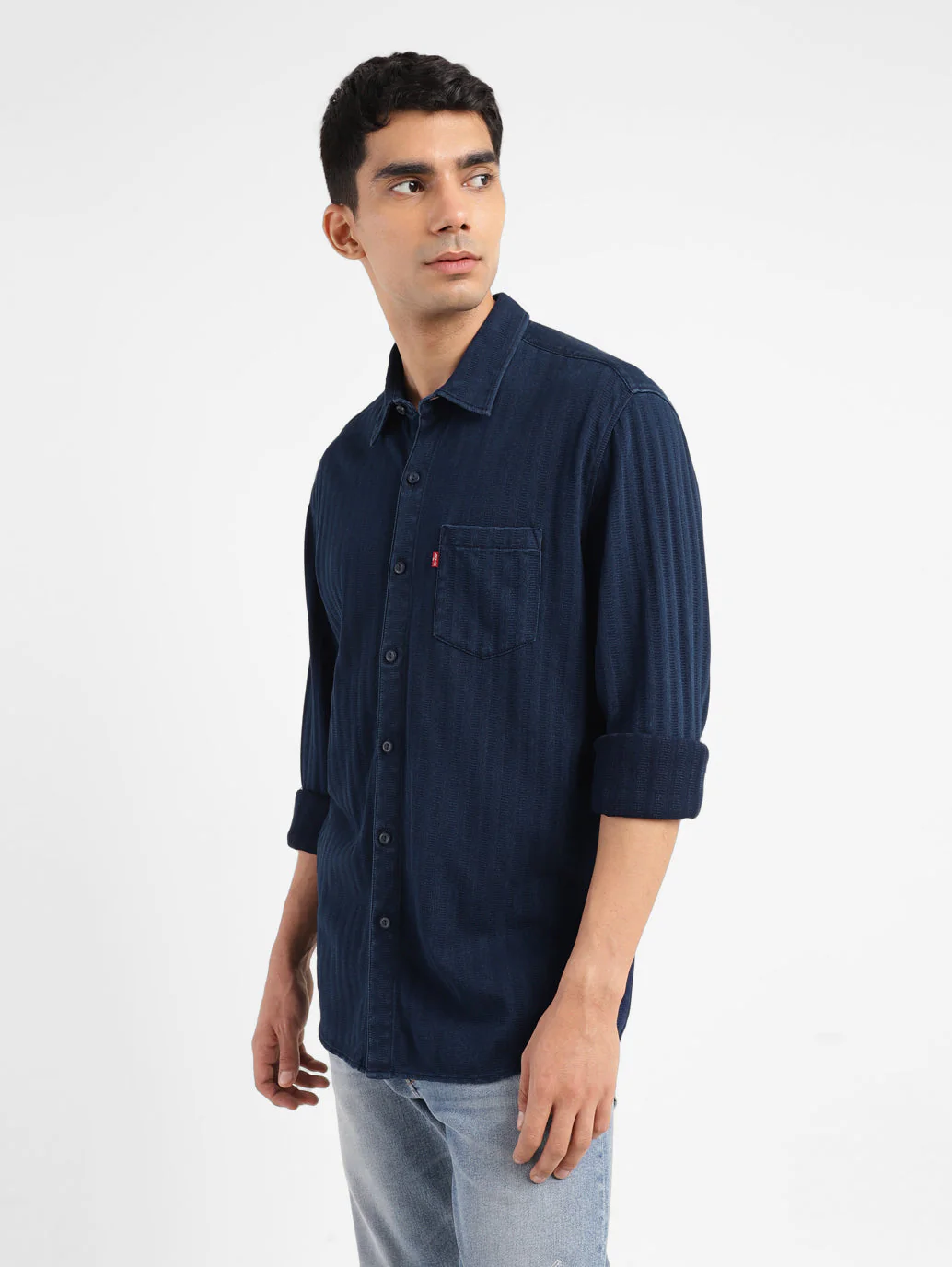 Men's Self Design Slim Fit Shirt - Image 5