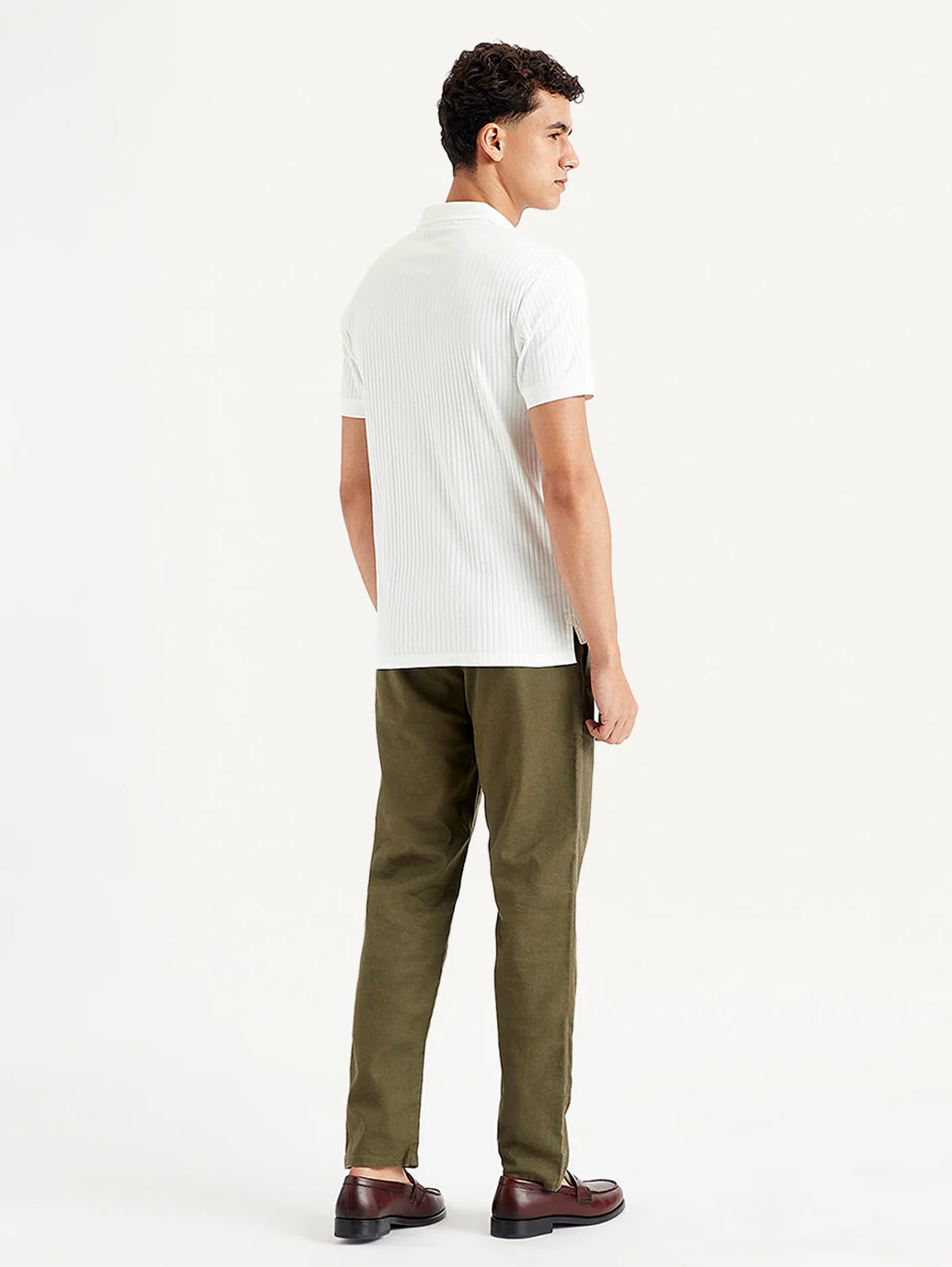 Men's Self Slim Fit Polo T-Shirt - Image 2