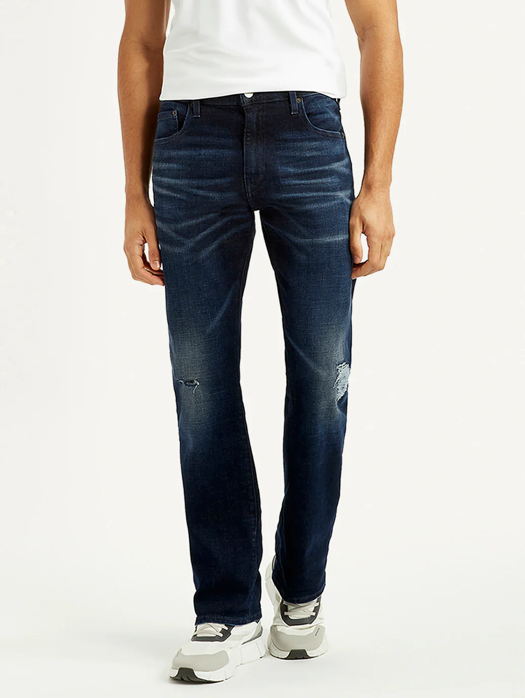 Men's 517 Dark Blue Bootcut Fit Mid Rise Selvedge Jeans - Image 6