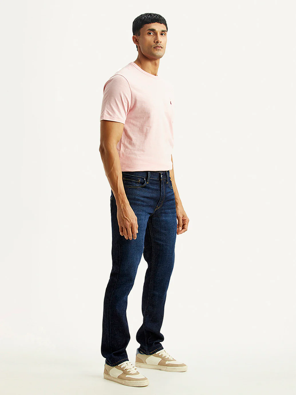 Men's 511 Navy Slim Fit Mid Rise Linen Jeans - Image 6