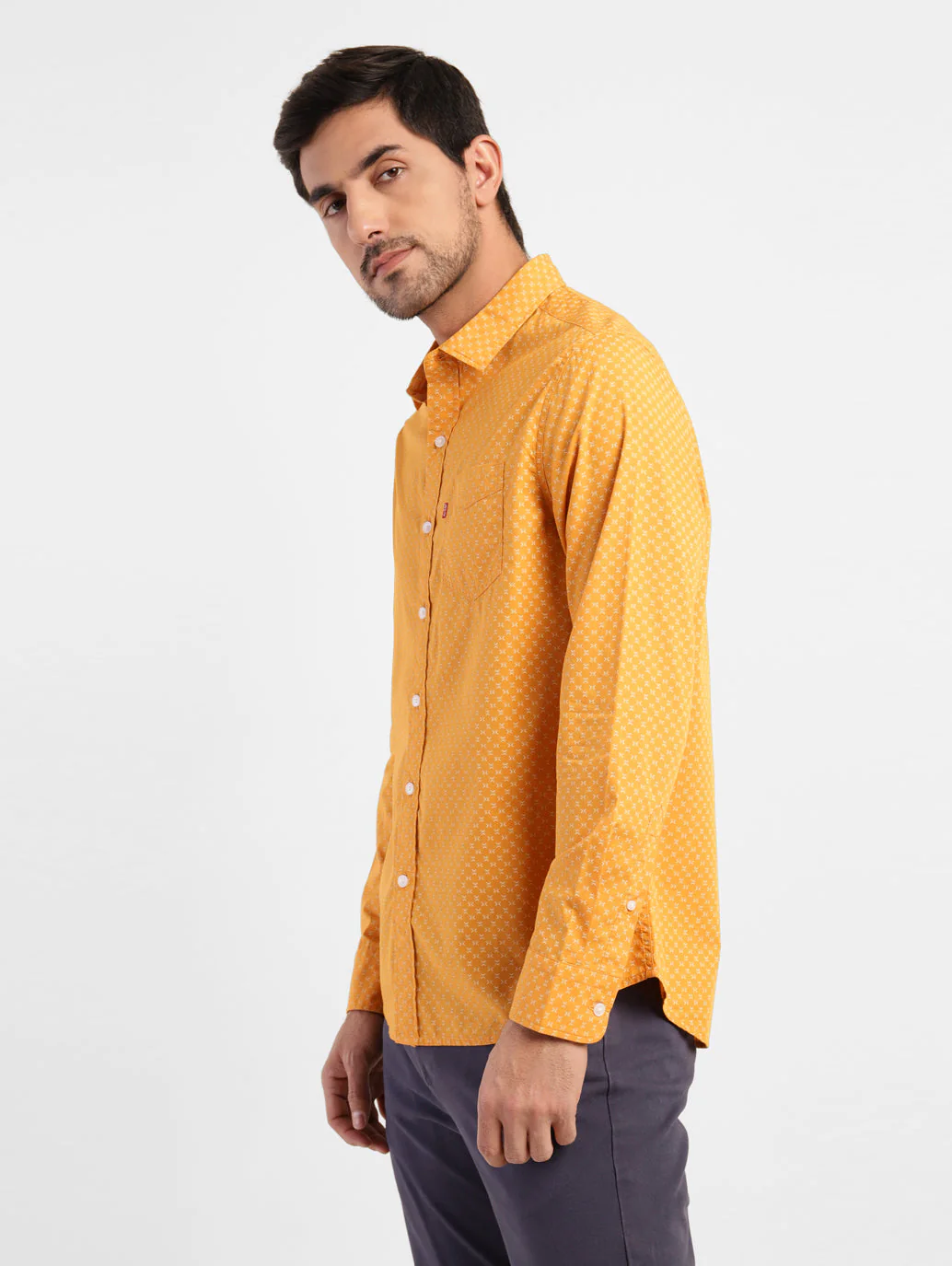 Men's Geometric Print Slim Fit Shirt - Image 4
