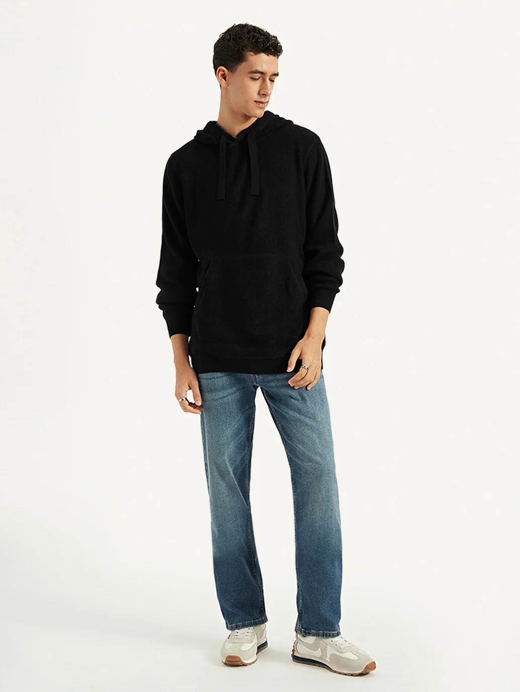 Men's Solid Hooded Sweater