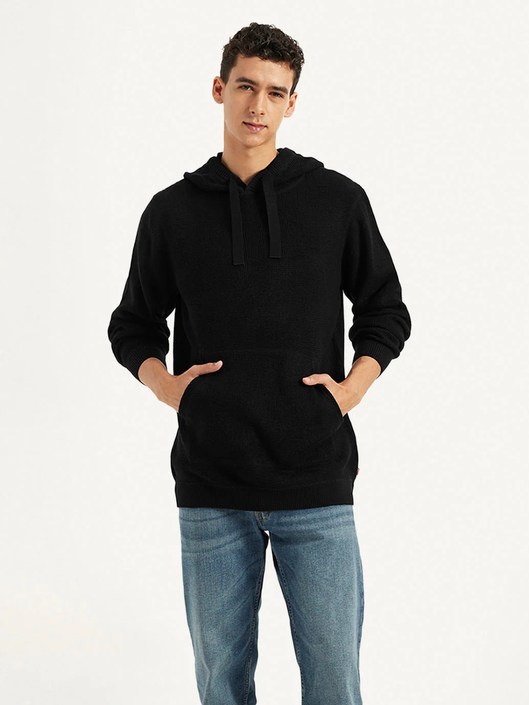 Men's Solid Hooded Sweater - Image 2
