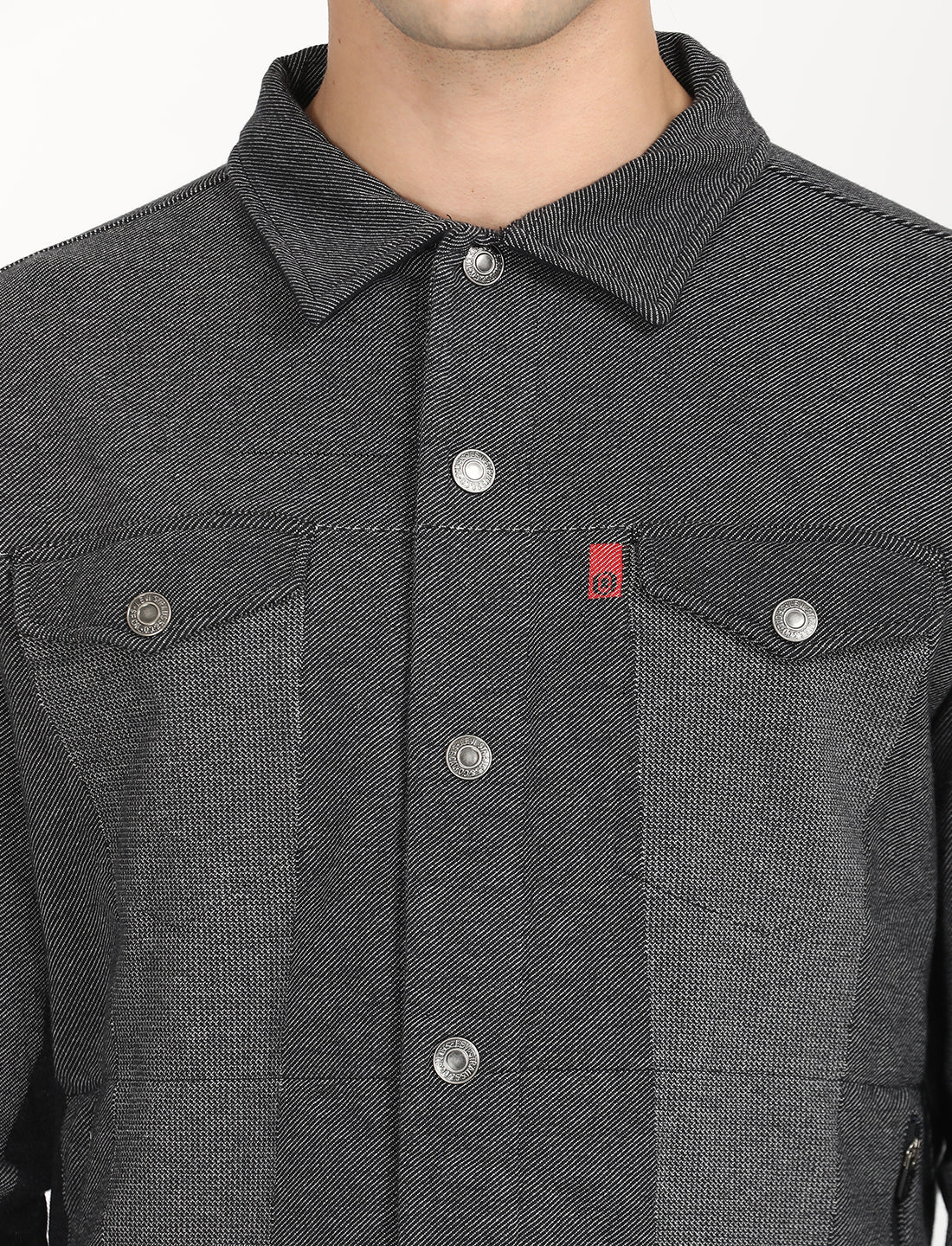 Men's Solid Black Jacket - Image 3