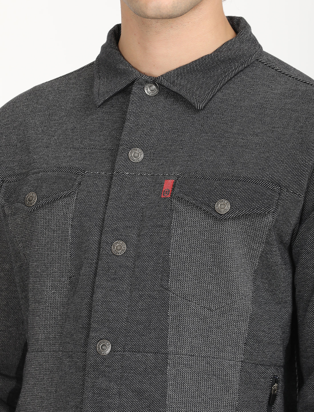 Men's Solid Black Jacket - Image 4
