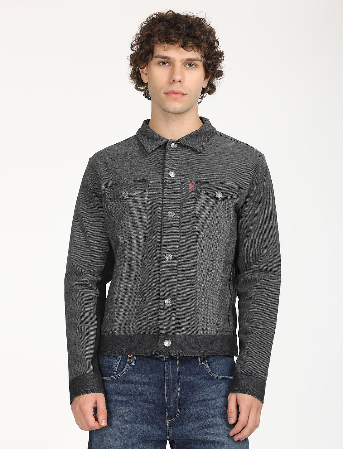 Men's Solid Black Jacket - Image 5