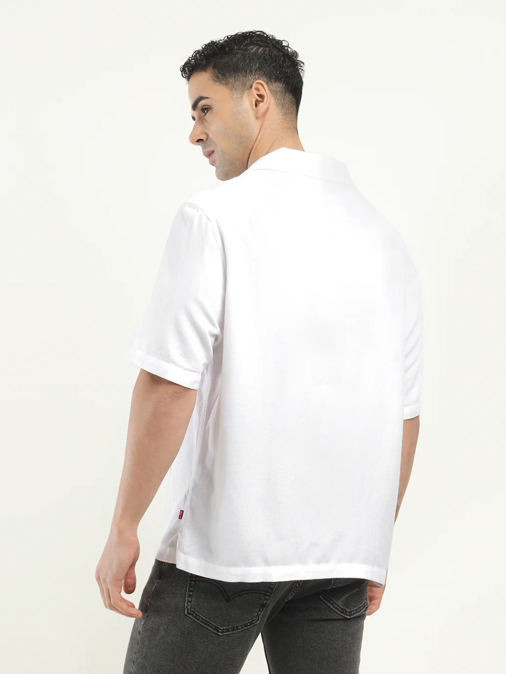 Men's Solid Camp Collar Shirt - Image 3