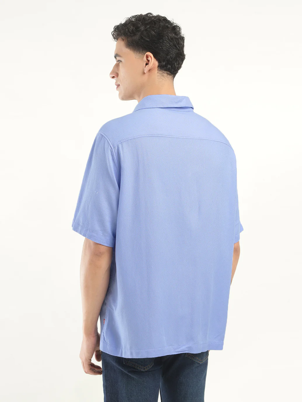 Men's Solid Camp Collar Shirt - Image 3
