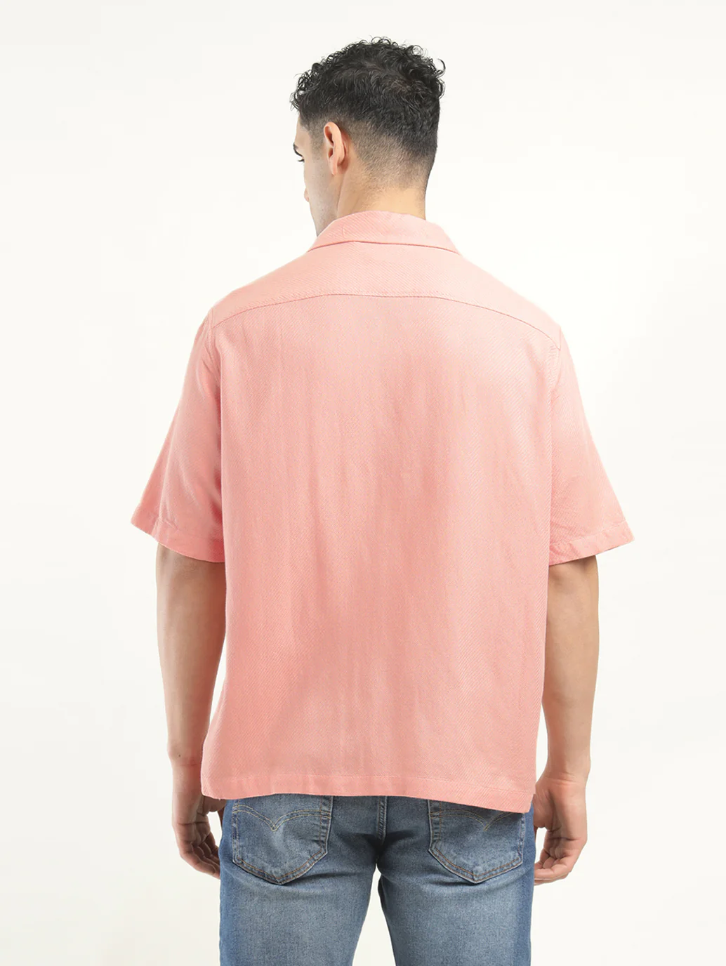 Men's Solid Camp Collar Shirt - Image 3